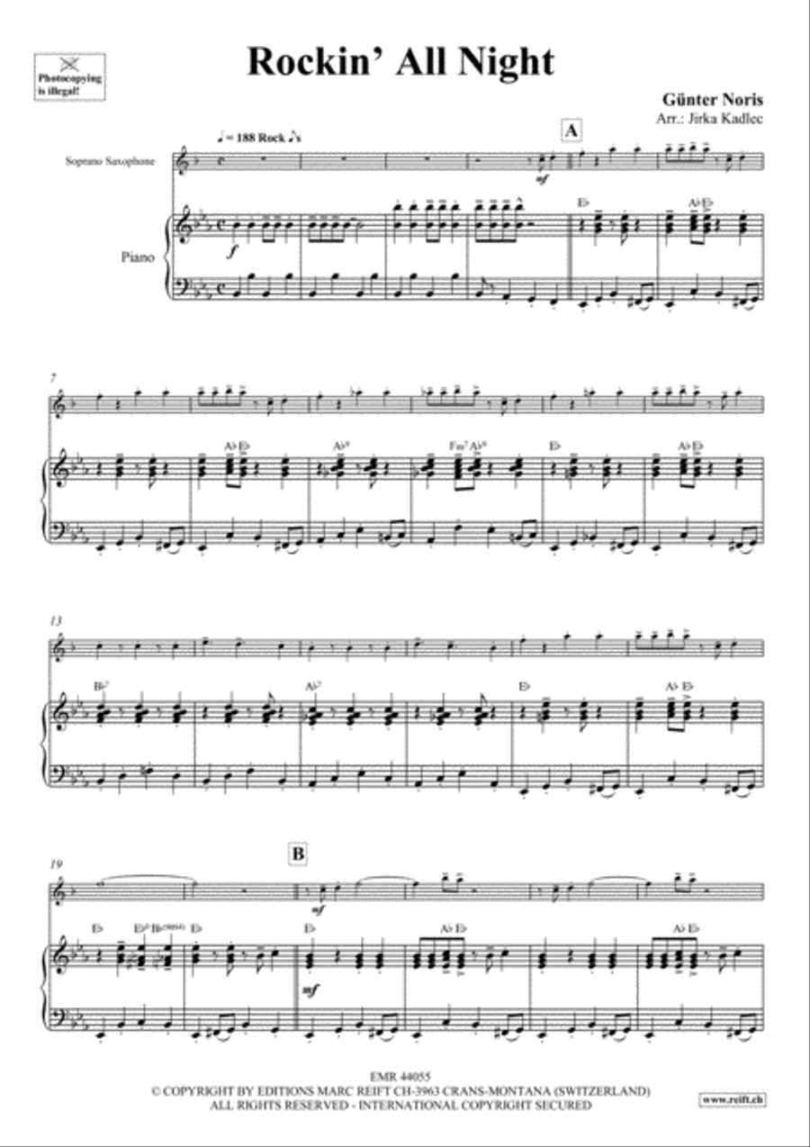 Rockin' All Night Soprano Saxophone scores gallery preview page 4