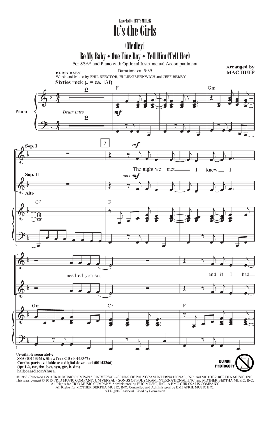 It's The Girls (Medley)