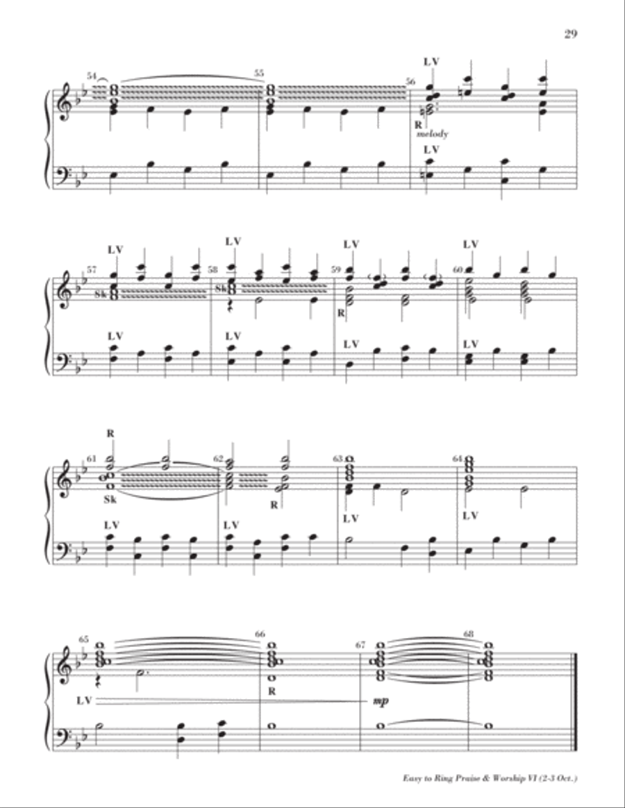 Easy to Ring Praise and Worship 3-Octaves scores gallery preview page 32
