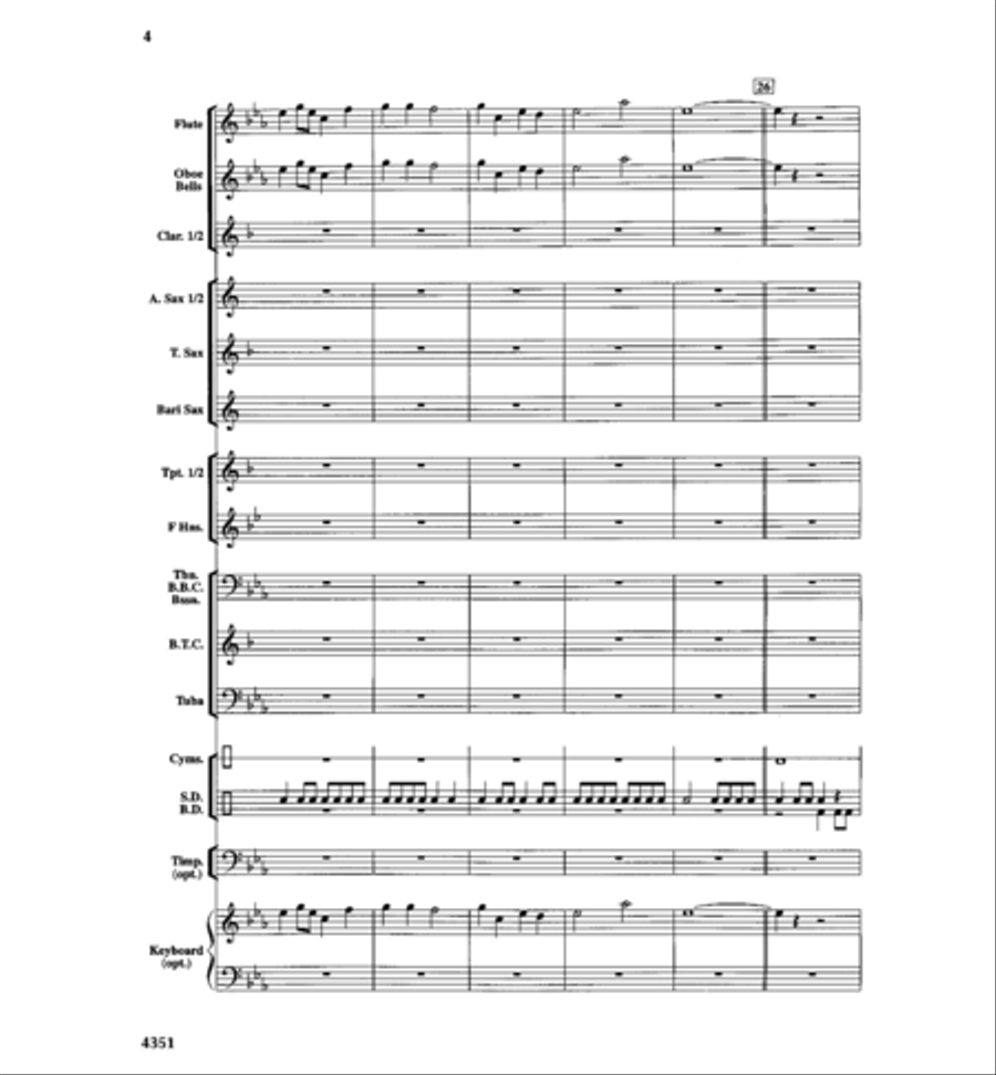 Fanfare on Good King Wenceslas Concert Band scores gallery preview page 5