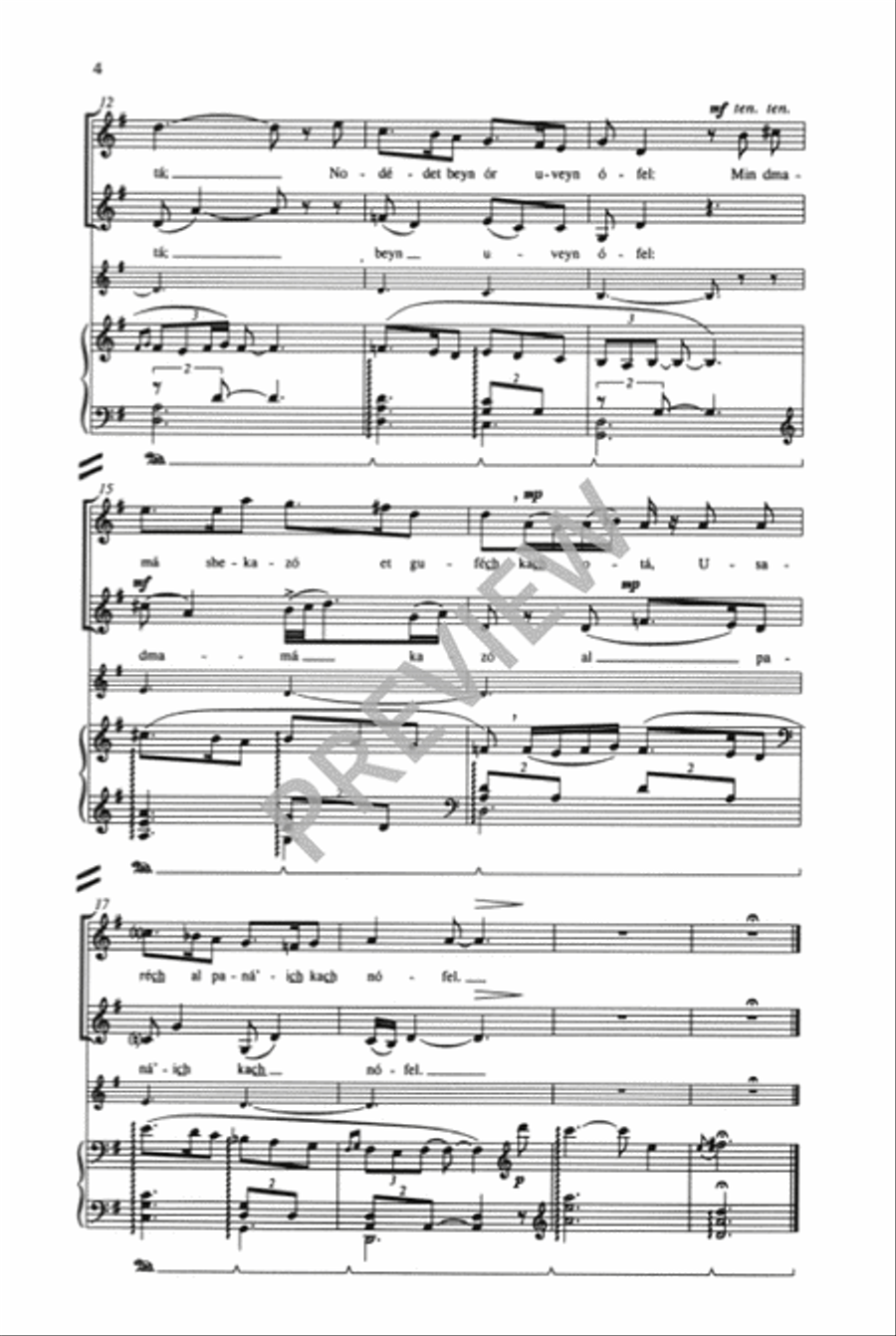 Five Hebrew Love Songs Five Hebrew Love Songs Choir scores gallery preview page 3