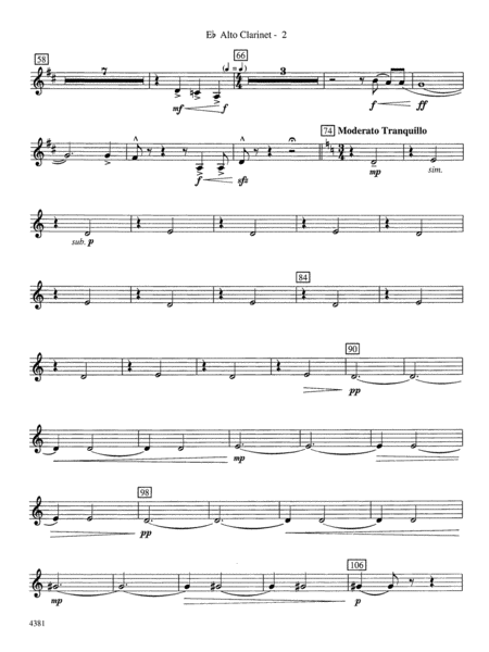 Variations on a Nautical Hymn: E-flat Alto Clarinet