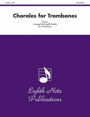 Book cover for Chorales for Trombones