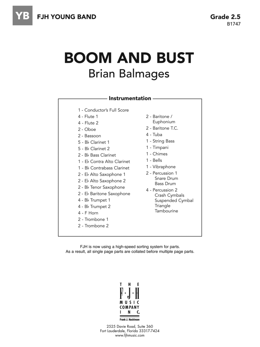 Boom and Bust: Score Concert Band scores gallery preview page 1