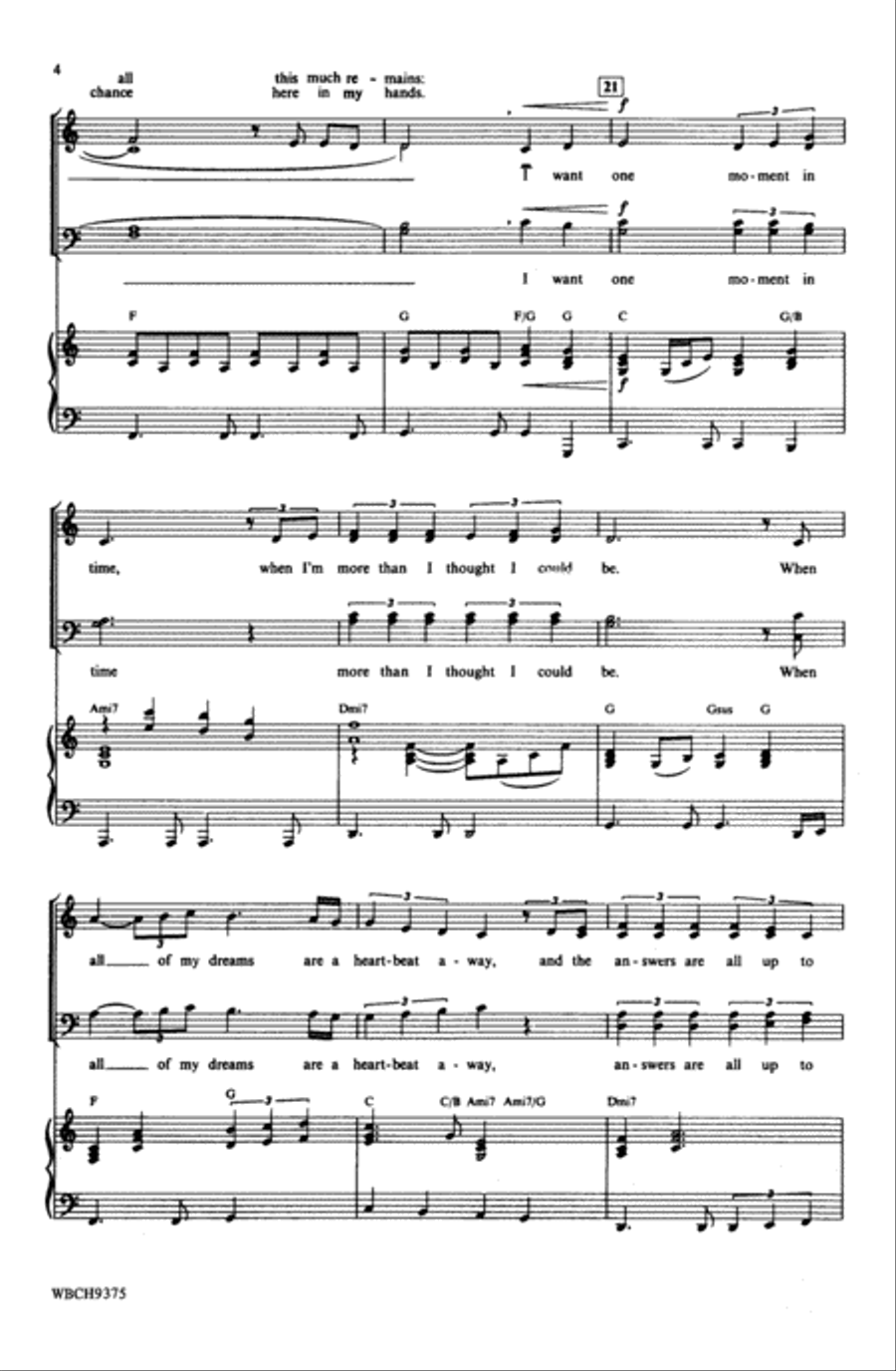 One Moment in Time Choir scores gallery preview page 3