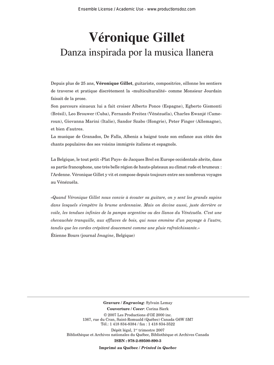 Musique facile pour 4 guitares - Danza (Vénézuela)