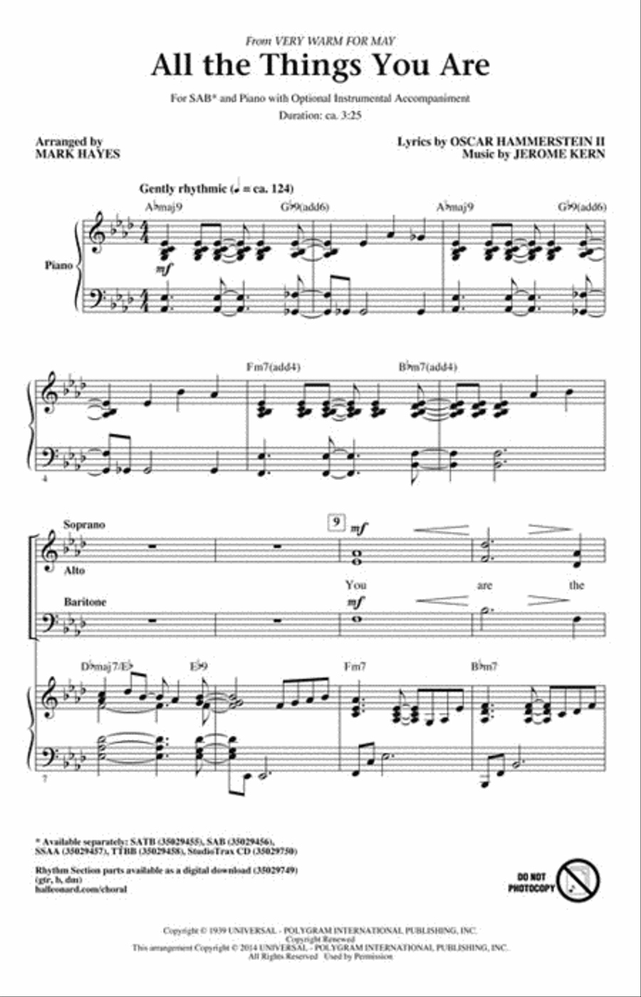 All the Things You Are 3-Part scores gallery preview page 2