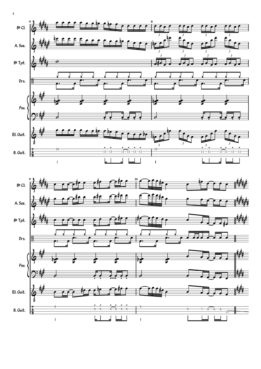Peaches En Regalia Jazz Ensemble scores gallery preview page 4
