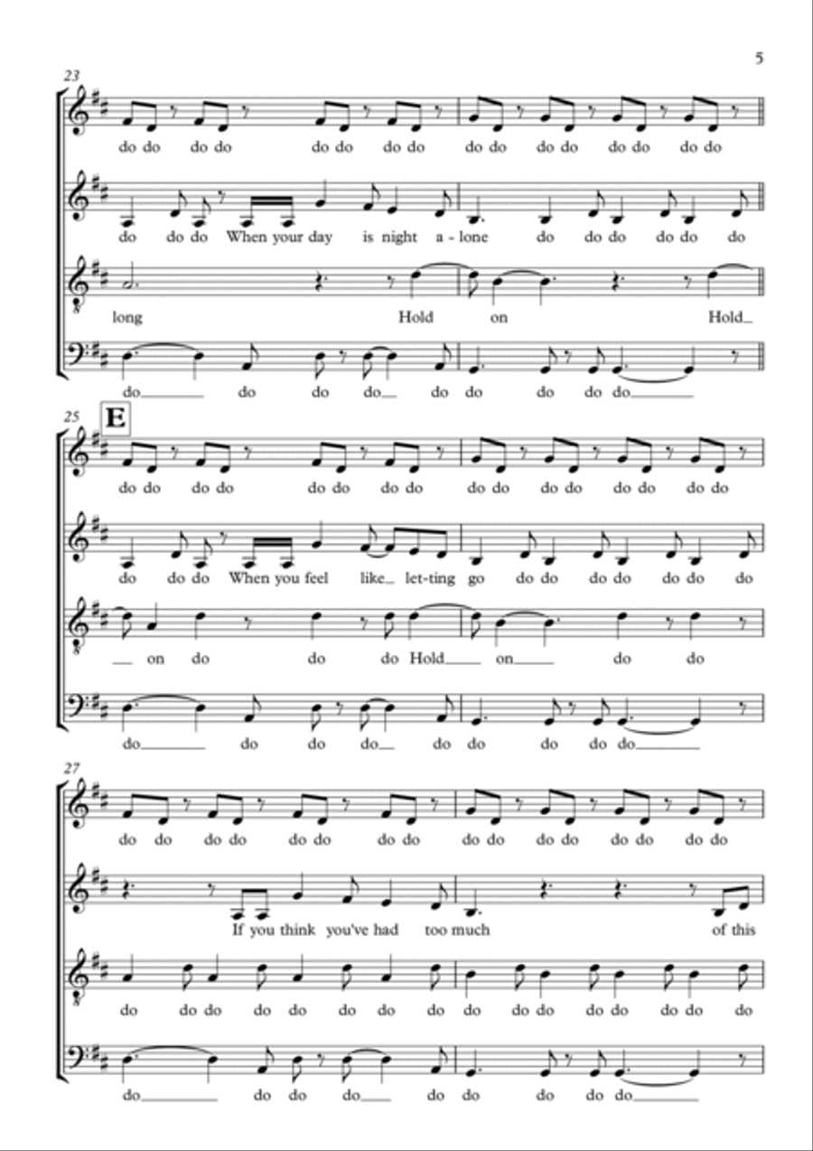 Everybody Hurts 4-Part scores gallery preview page 5