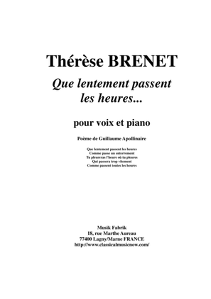 Therese Brenet Que Lentement Passent Les Heures