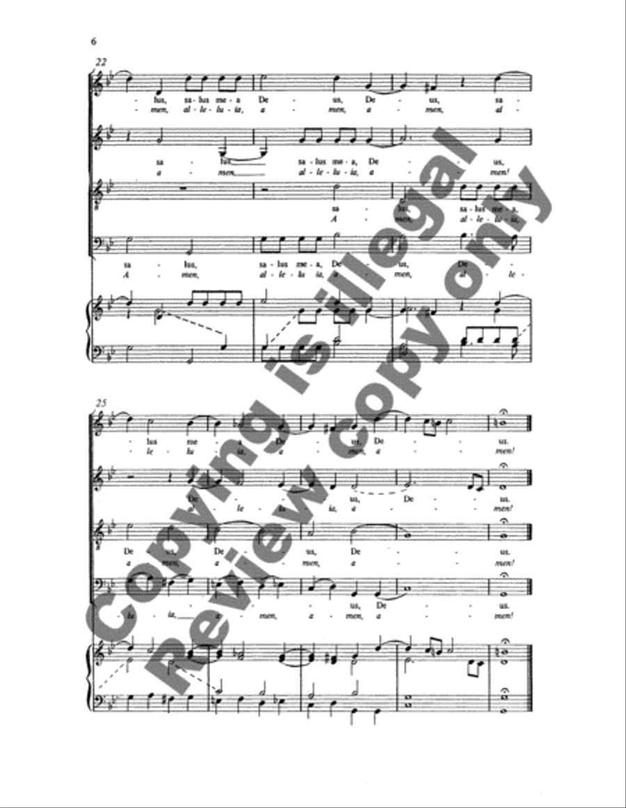 Si consistant adversum me (Lord, From Thee Comes Our Strength) 4-Part scores gallery preview page 6