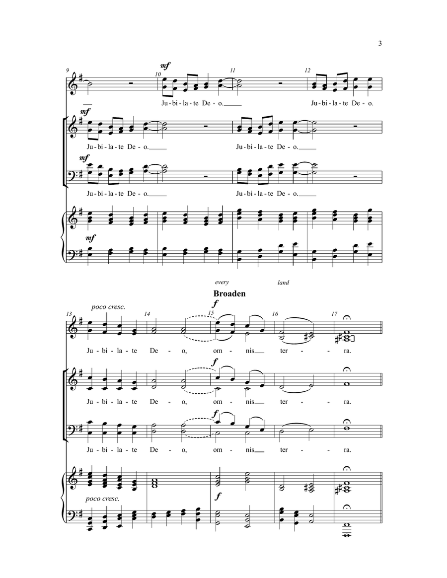Jubilate Deo, Alleluia! 4-Part scores gallery preview page 2
