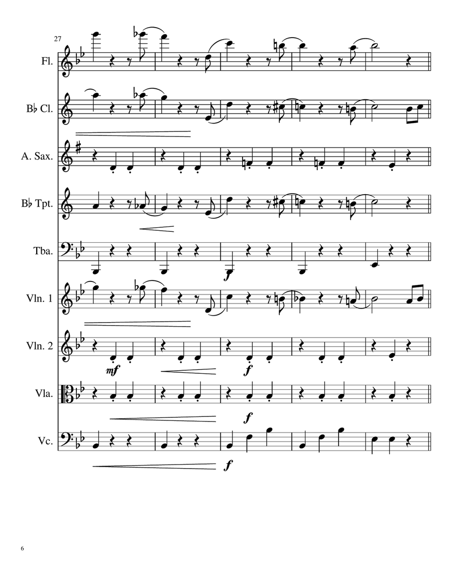 Voices of Spring / Frühlingsstimmen Waltz, Op. 410 - J Strauss Jr. (Mixed Ensemble) Large Ensemble scores gallery preview page 6
