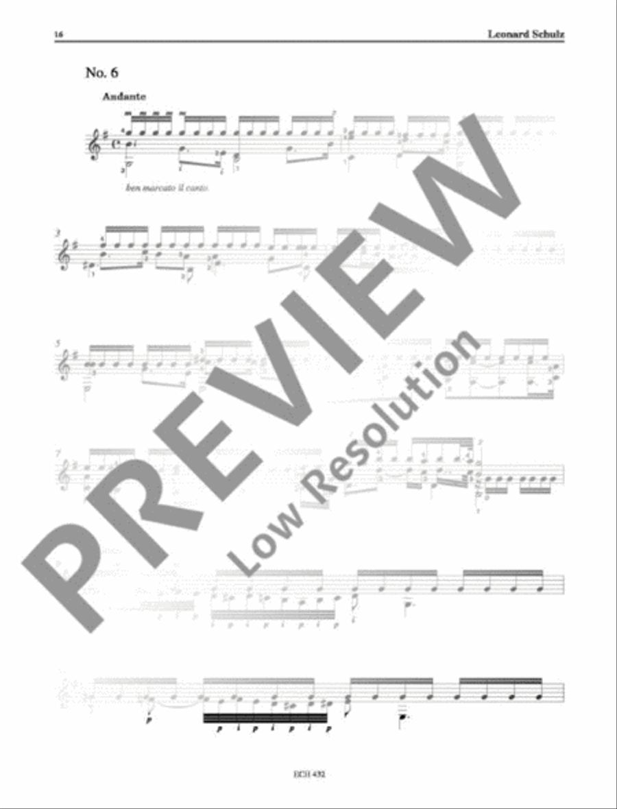 The Collected Guitar Studies Classical Guitar scores gallery preview page 17