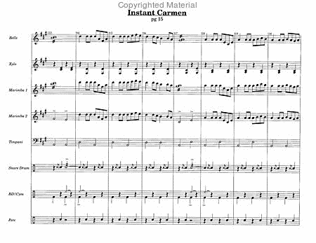Instant Carmen by Georges Bizet Marimba - Sheet Music