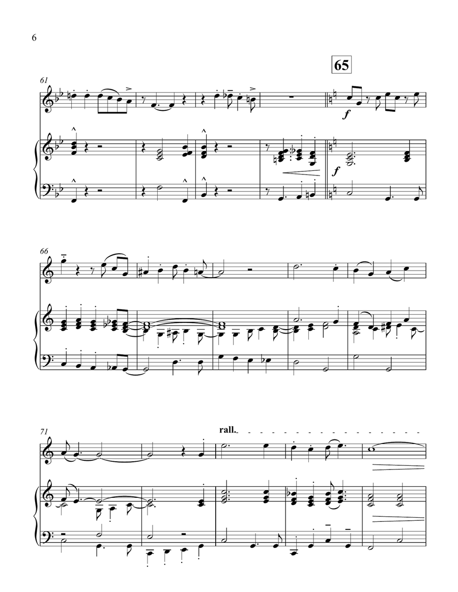 Just a Closer Walk with Thee, for trumpet and piano Trumpet Solo scores gallery preview page 6