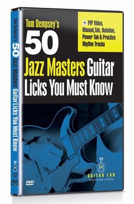 Book cover for 50 Jazz Masters Licks You Must Know DVD