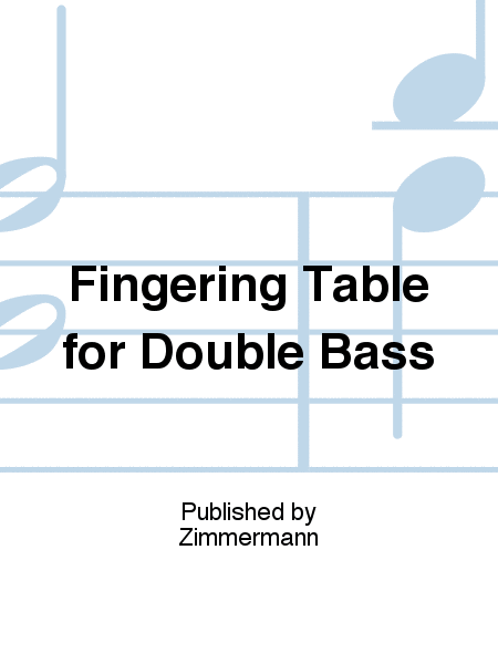 Fingering Table for Double Bass