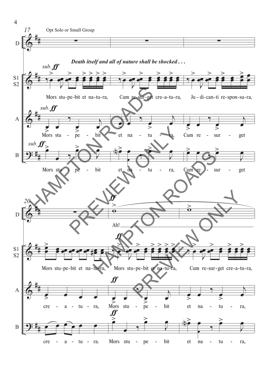Dies Irae (SSAB) Choir scores gallery preview page 5
