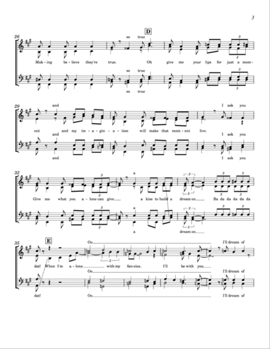 A Kiss To Build A Dream On SSAA scores gallery preview page 3