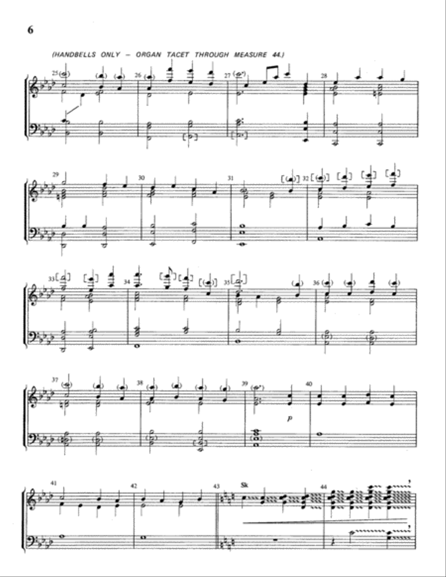 The Church's One Foundation Handbell Choir scores gallery preview page 6