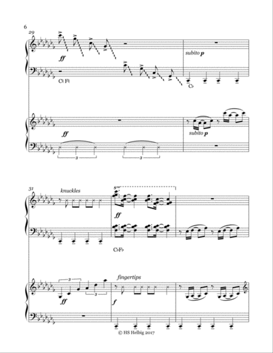 A Quiet Man- Pedal Harp Duet Pedal Harp scores gallery preview page 6
