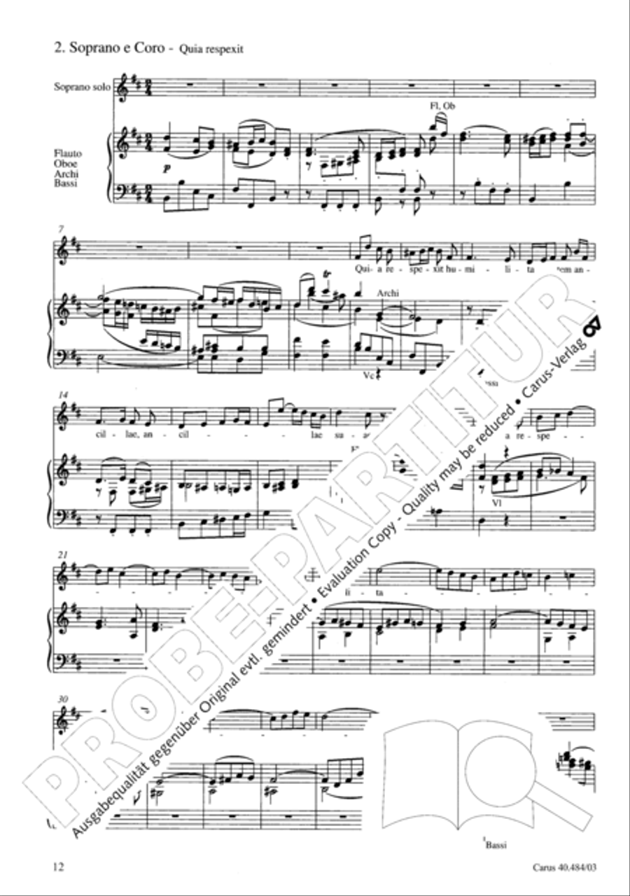 Magnificat in D ATB scores gallery preview page 13