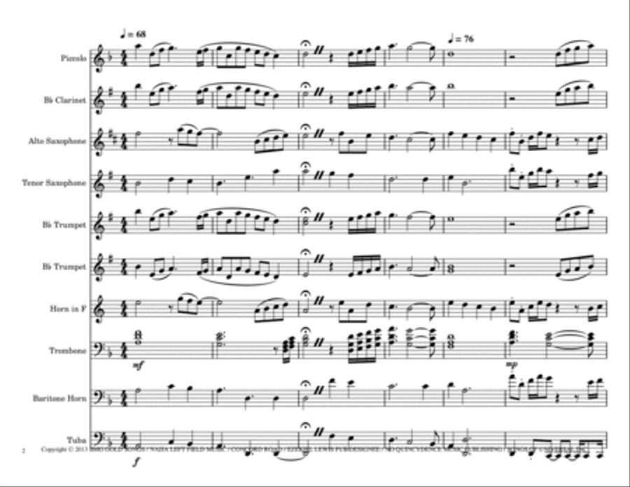 Can't Raise A Man Marching Band scores gallery preview page 2