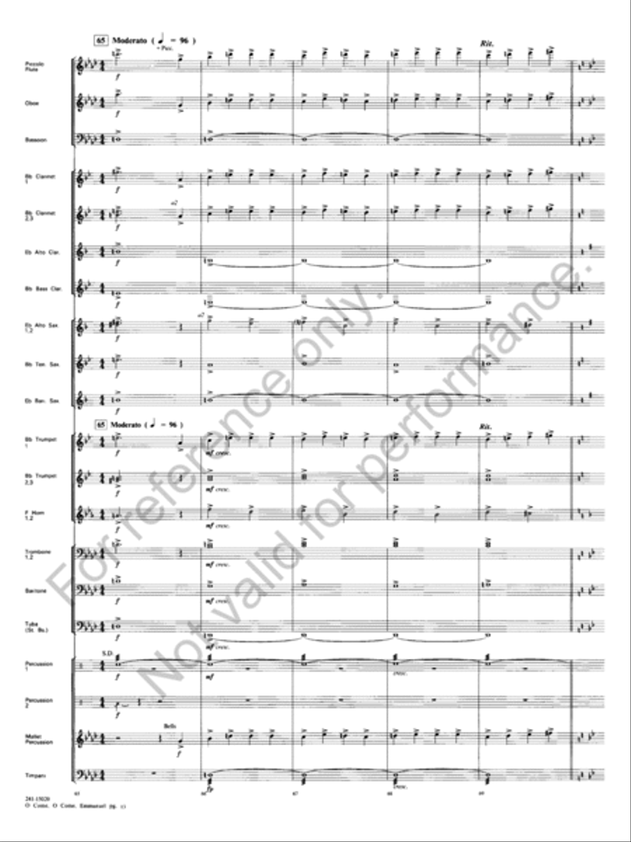 O Come, O Come, Emmanuel Concert Band scores gallery preview page 14