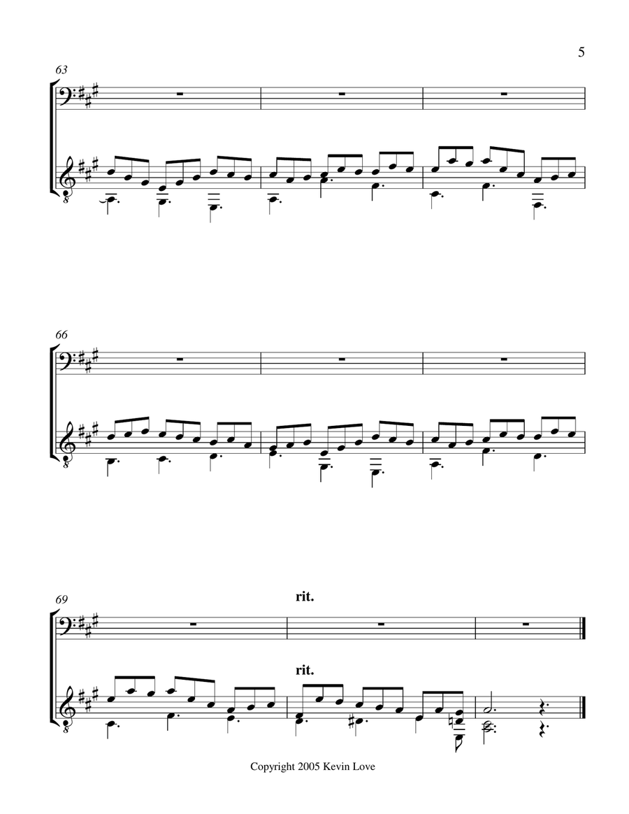 Jesu, Joy of Man's Desiring (Cello and Guitar) - Score and Parts String Duet scores gallery preview page 5