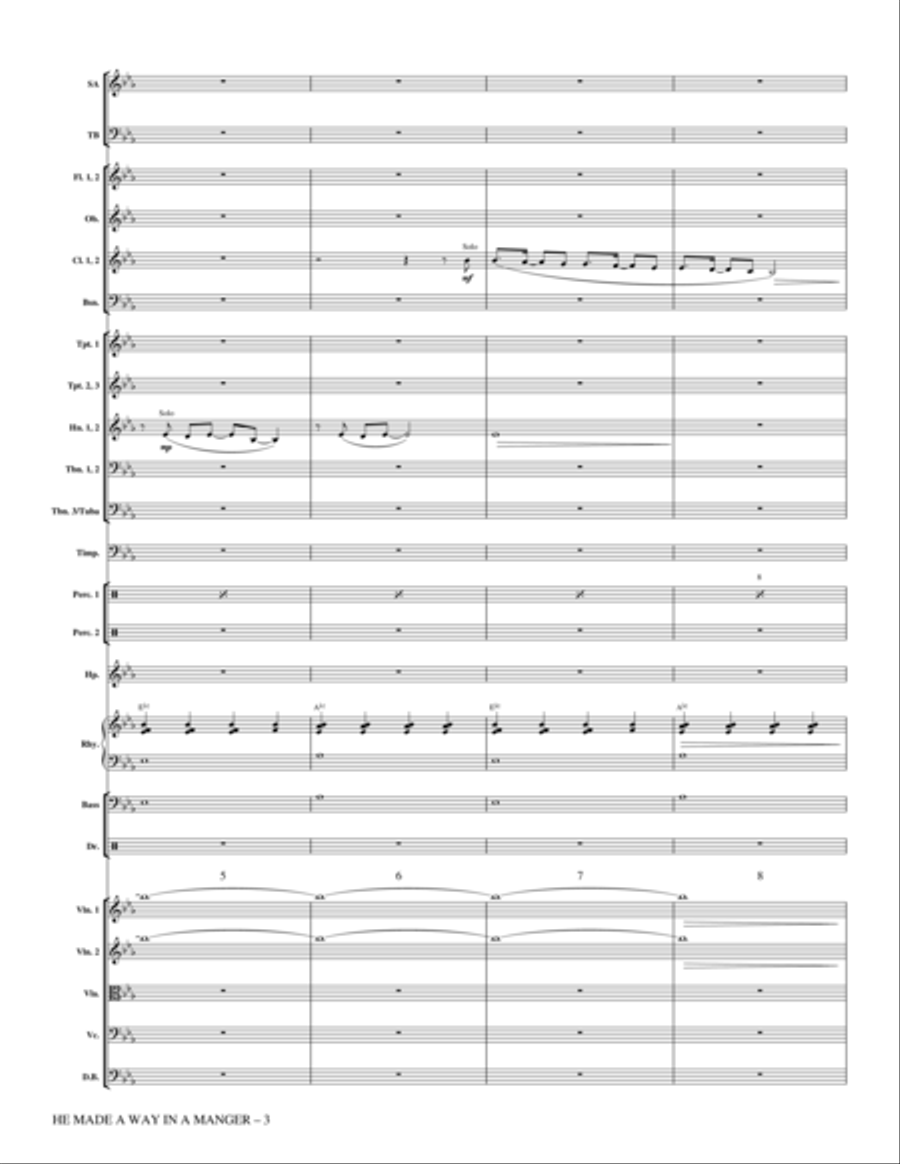 He Made A Way In A Manger - Full Score Choir scores gallery preview page 2