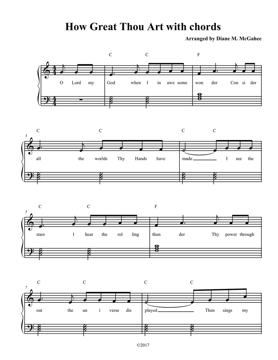 How Great Thou Art Small Ensemble scores gallery preview page 1
