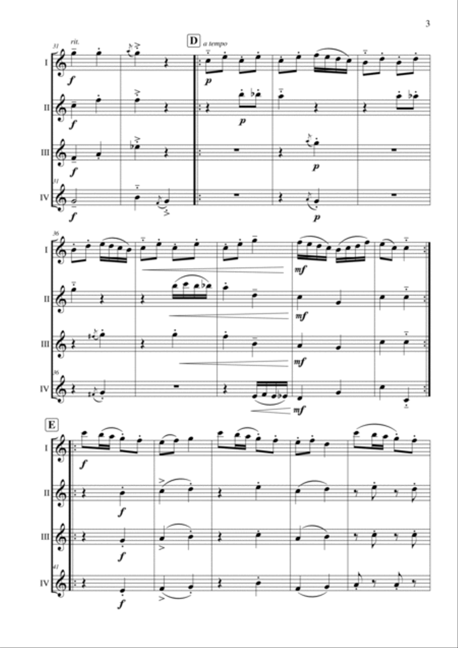 The Rakes of Mallow The Rakes of Mallow Flute Quartet scores gallery preview page 3