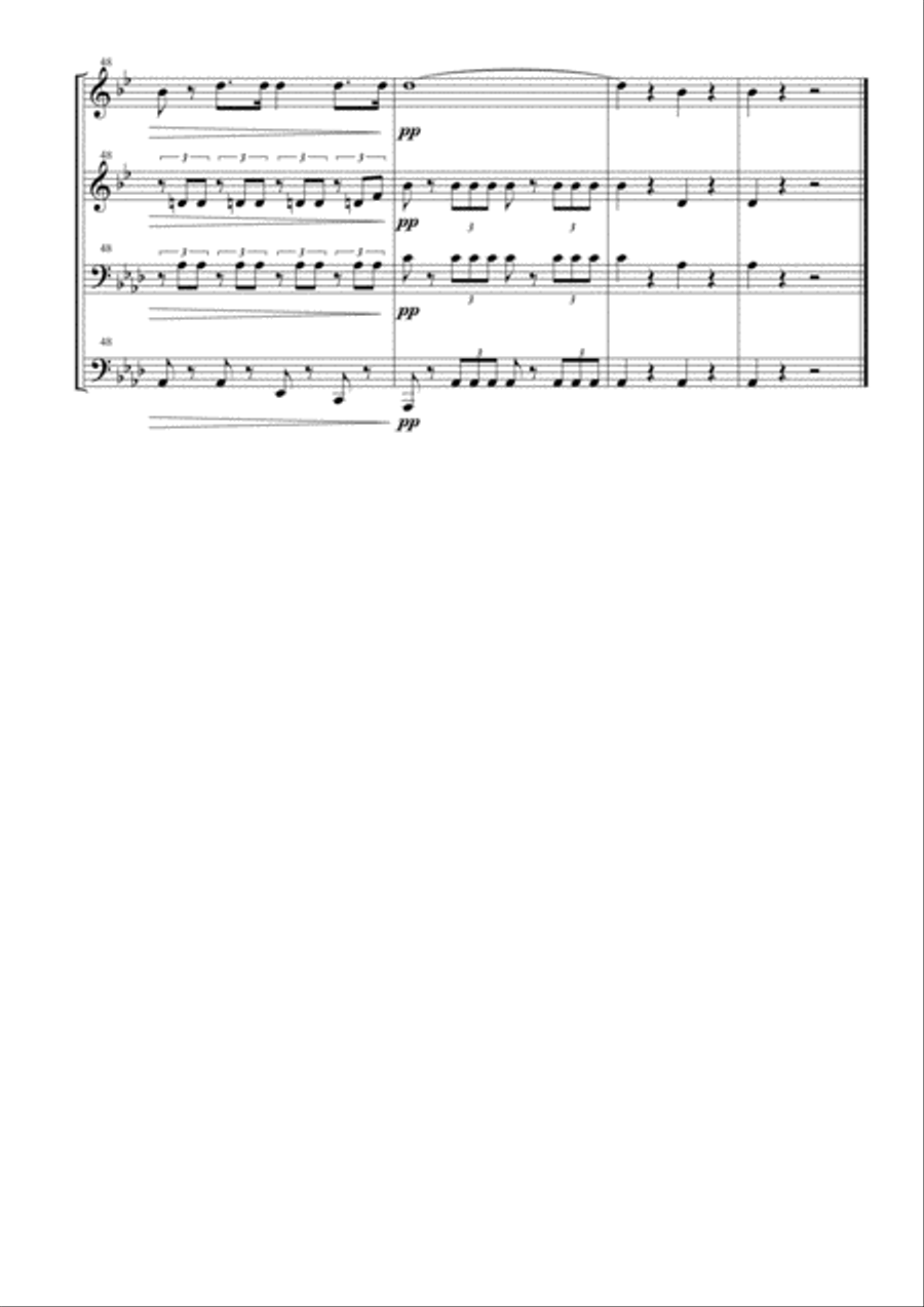 Choir of the Jewish Slaves for Brass Quartet Choir scores gallery preview page 6