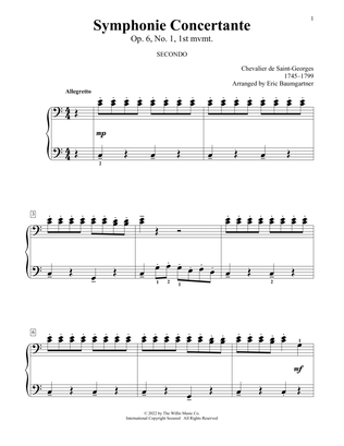 Book cover for Symphonie Concertante, Op. 6, No. 1, 1st Mvmt (arr. Eric Baumgartner)