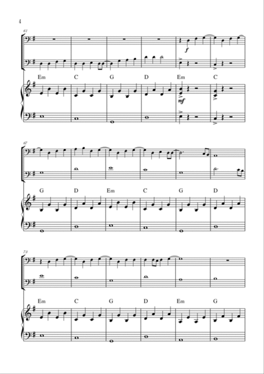 Love Is Gone String Duet scores gallery preview page 4