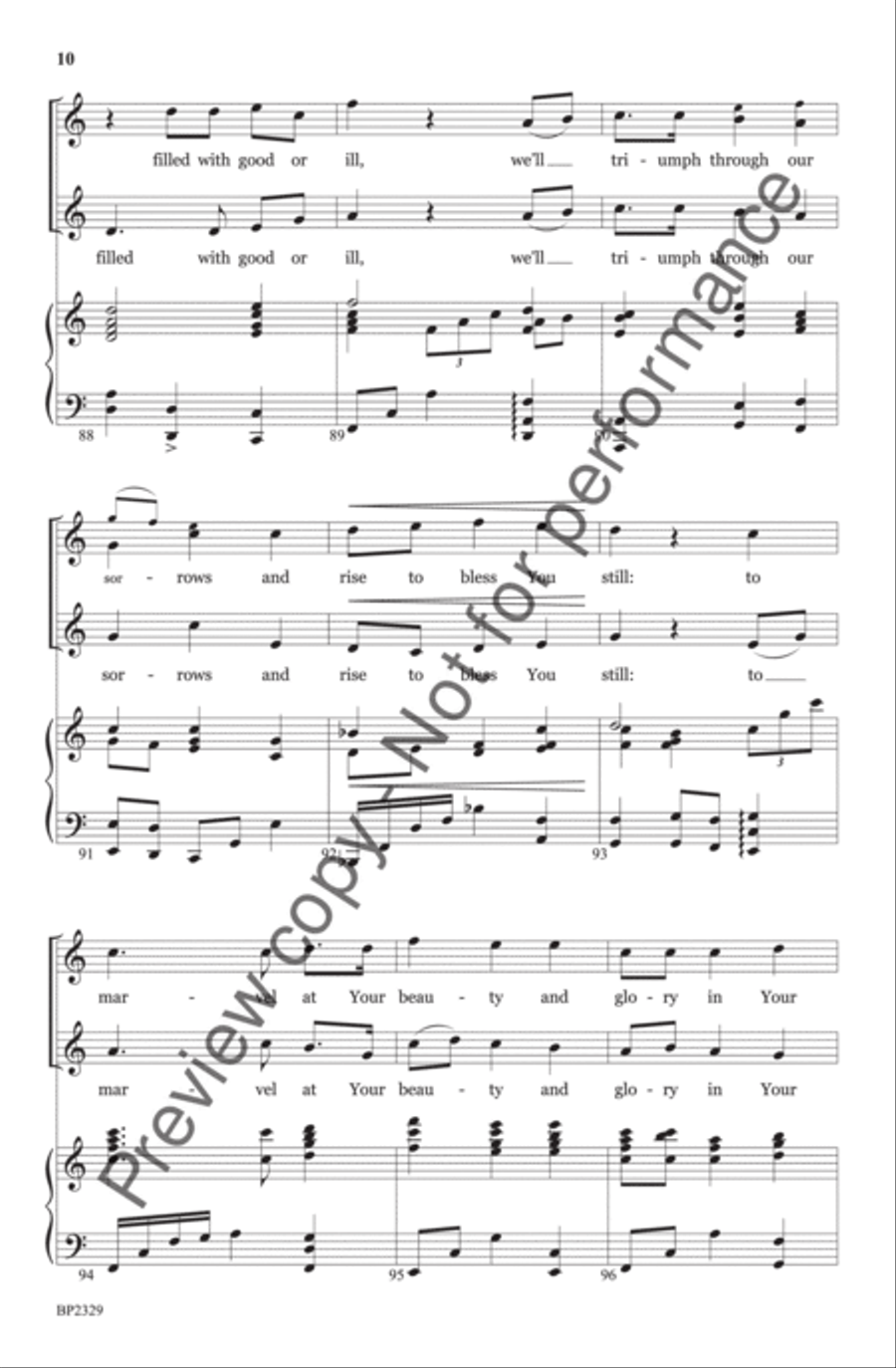 O God Beyond All Praising 4-Part scores gallery preview page 11