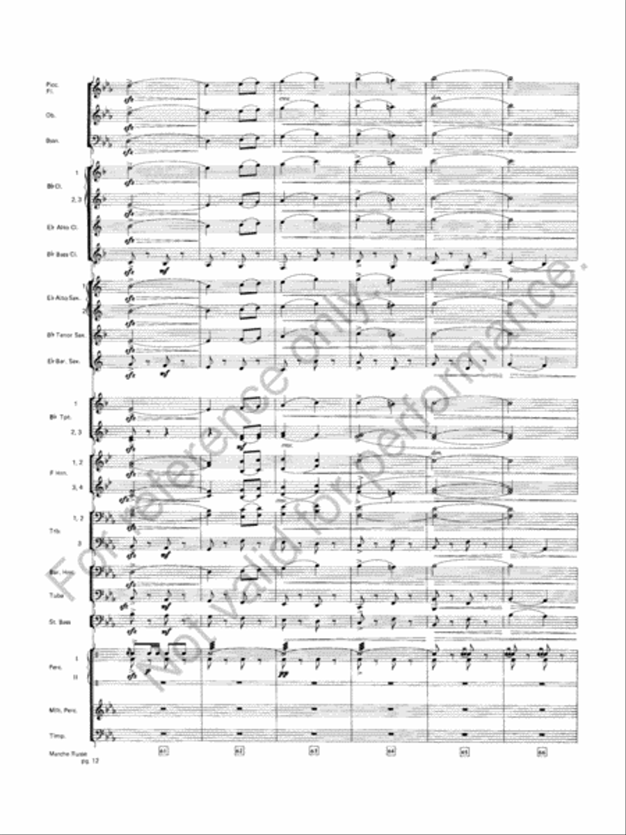 Marche Russe Marche Russe Concert Band scores gallery preview page 13