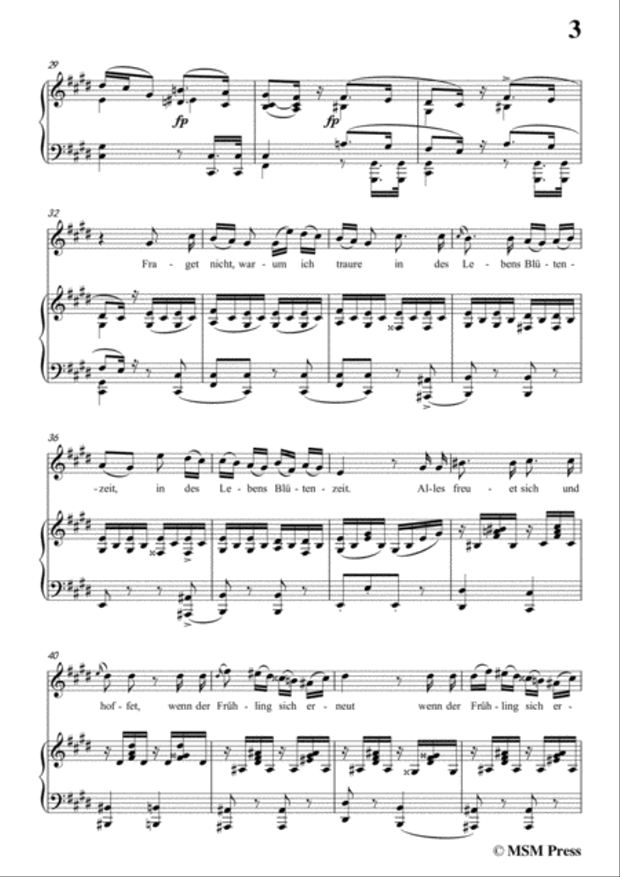 Schubert-Der Jüngling am Bache,Op.87 No.3,in c sharp minor,for voice and piano Voice Solo scores gallery preview page 5