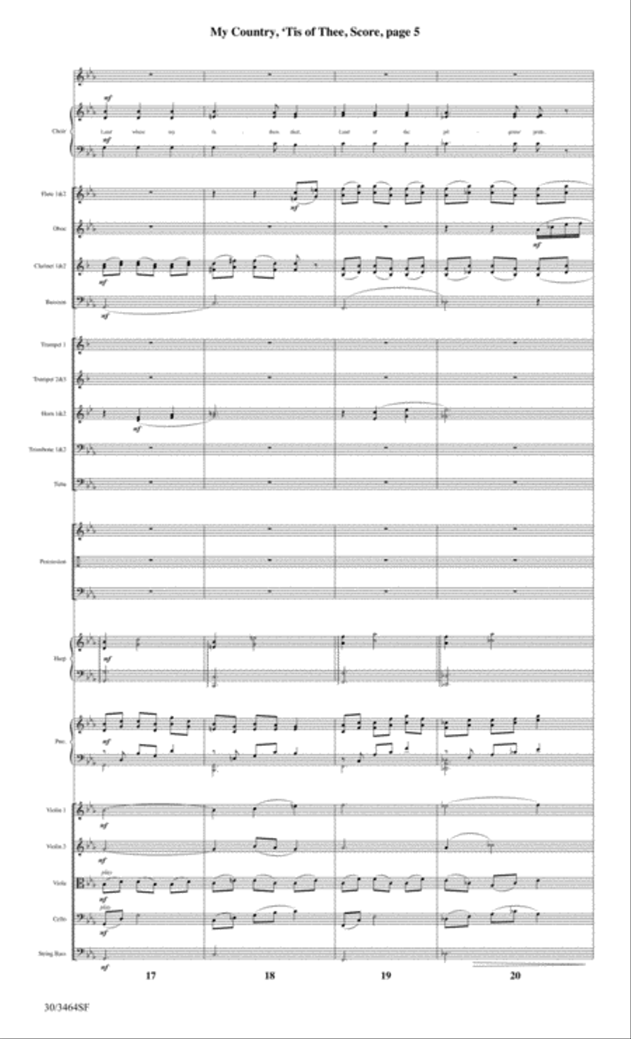 My Country, 'Tis of Thee - Orchestral Score and Parts Choir scores gallery preview page 7