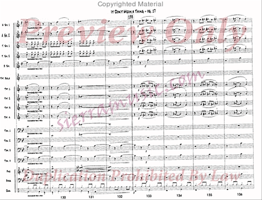 It Don't Mean a Thing If It Ain't Got That Swing Jazz Ensemble scores gallery preview page 18