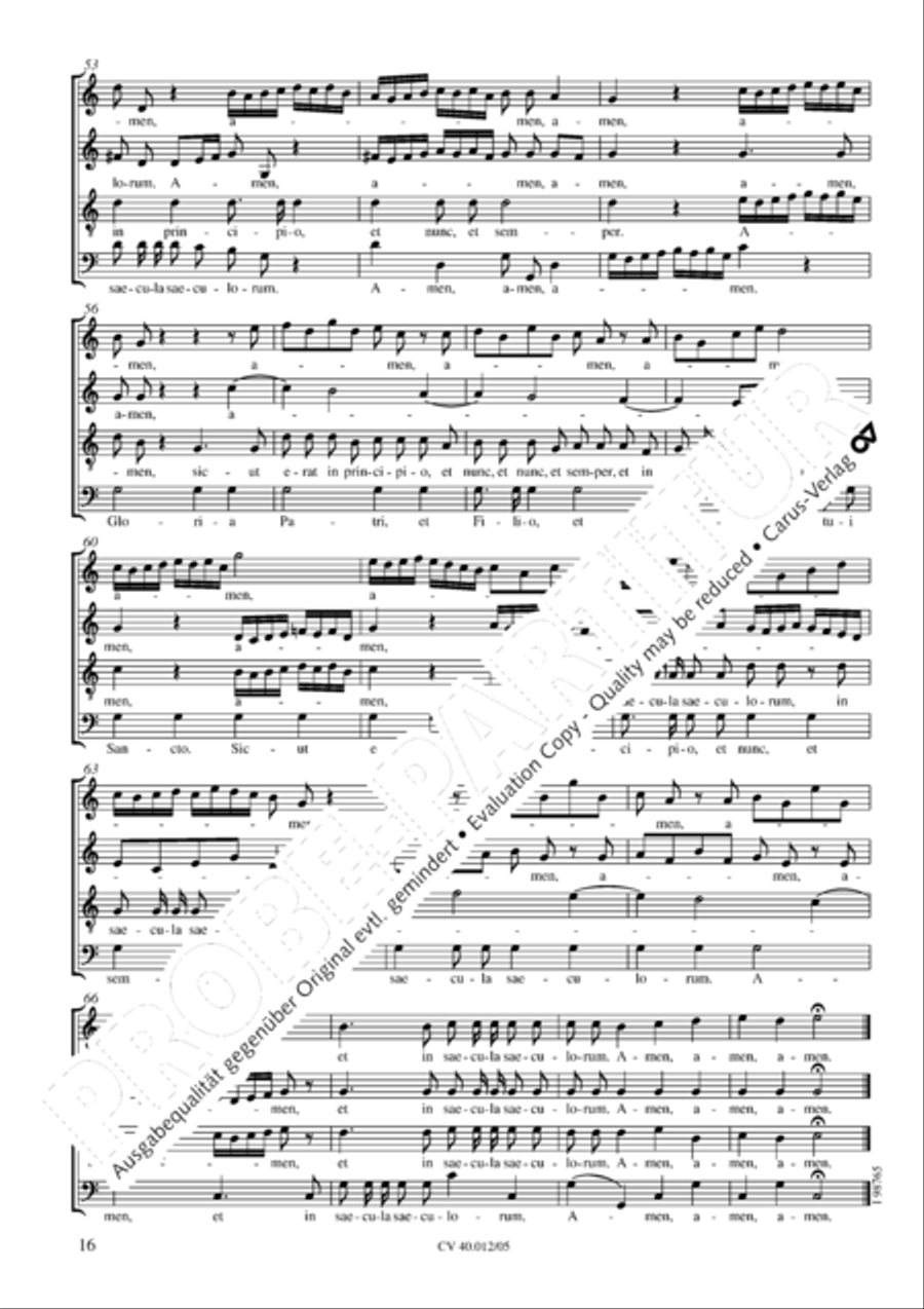 Beatus vir (How blest is he) Psalm 111 4-Part scores gallery preview page 17