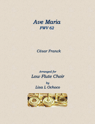Book cover for Ave Maria FWV 62 for Low Flute Choir