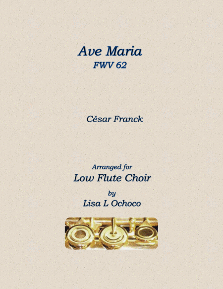Ave Maria FWV 62 for Low Flute Choir image number null
