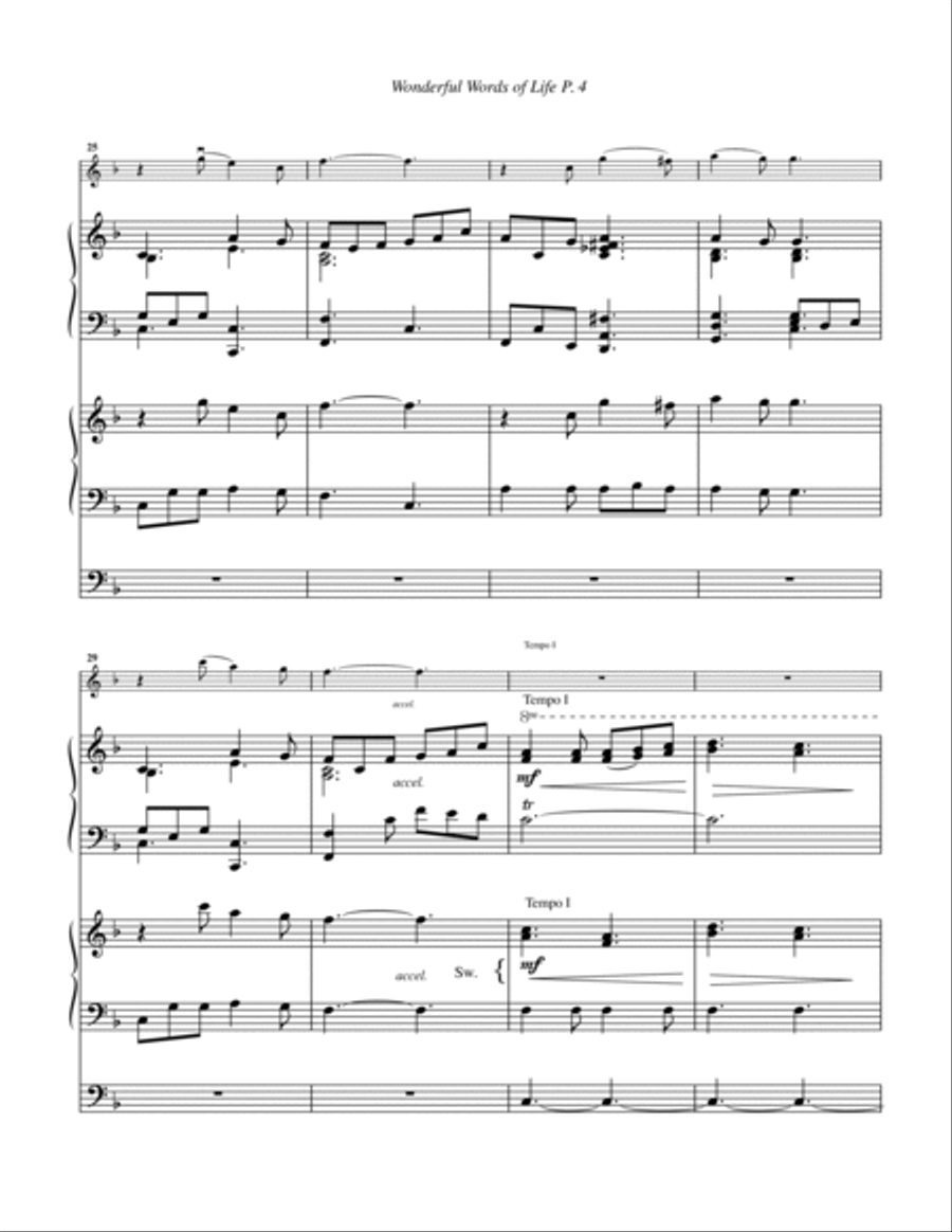 Wonderful Words of Life--Piano/Organ/Violin.pdf Small Ensemble scores gallery preview page 5