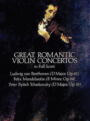 Book cover for Great Romantic Violin Concertos in Full Score