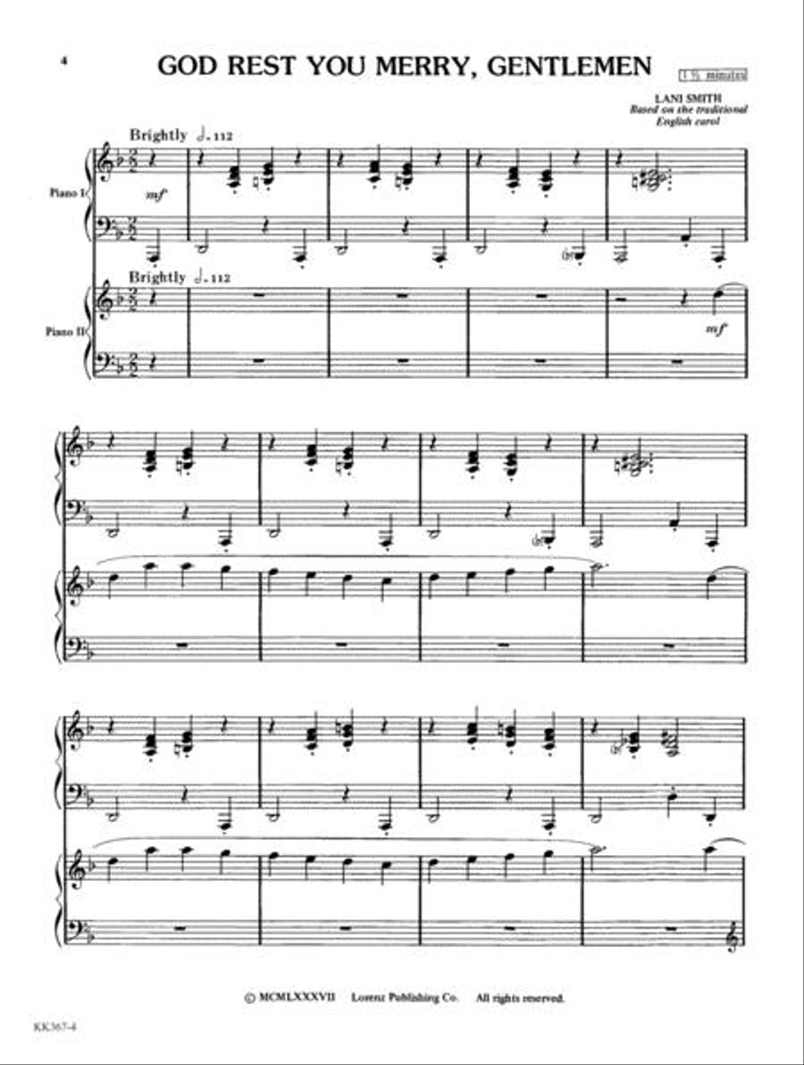 Christmas Duets for Two Pianos 2 Pianos, 4-Hands scores gallery preview page 4