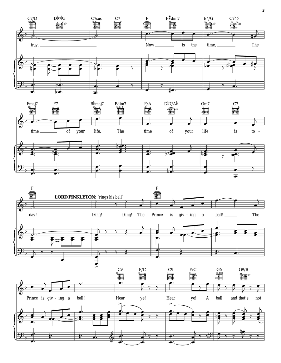 The Prince Is Giving A Ball (from Cinderella) Piano, Vocal, Guitar scores gallery preview page 3