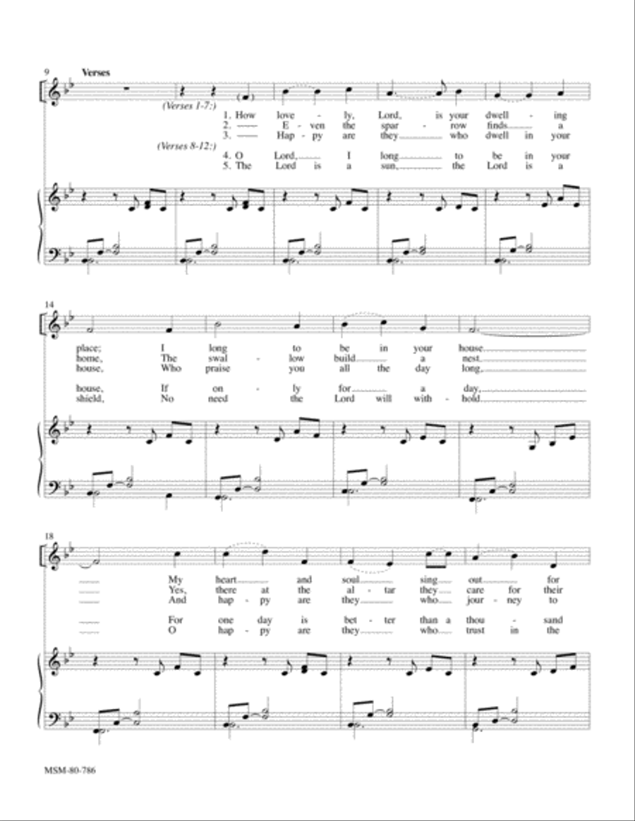 Psalm 84:1-12 4-Part scores gallery preview page 2
