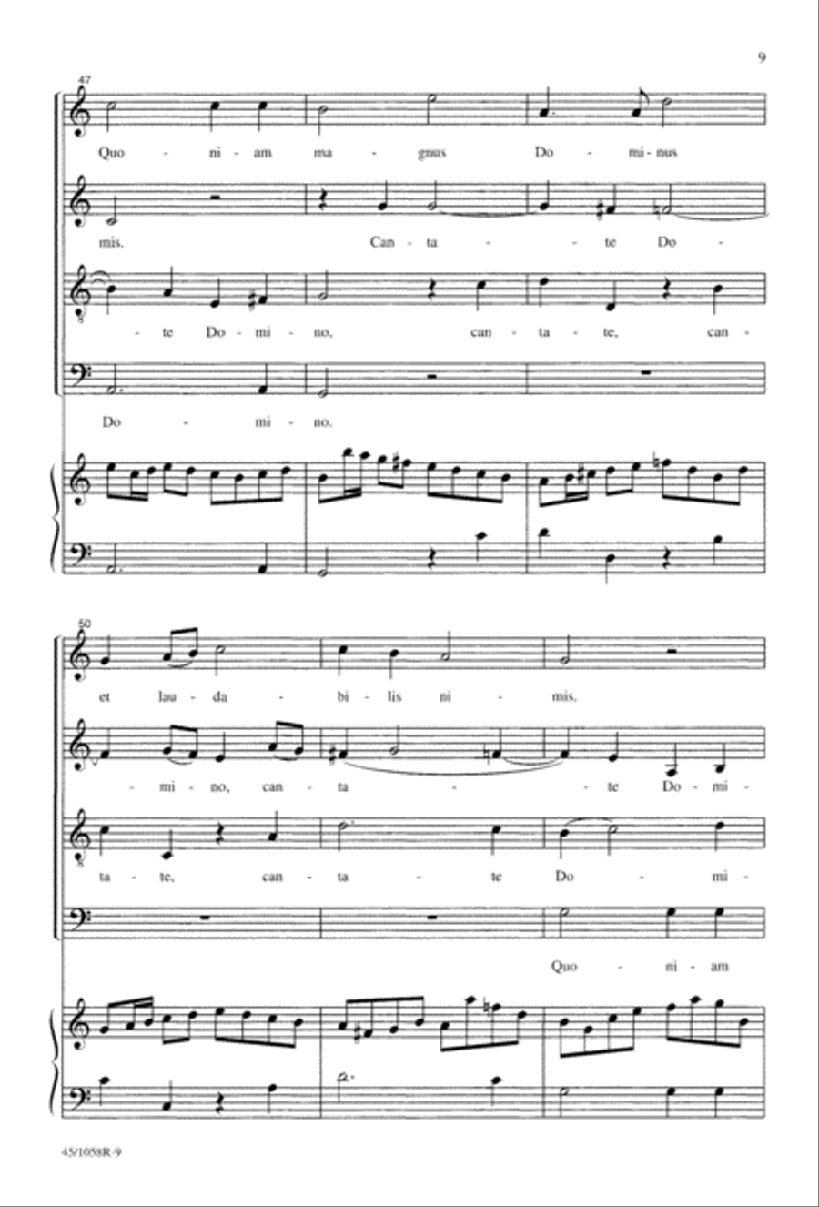 Cantate Domino 4-Part scores gallery preview page 11